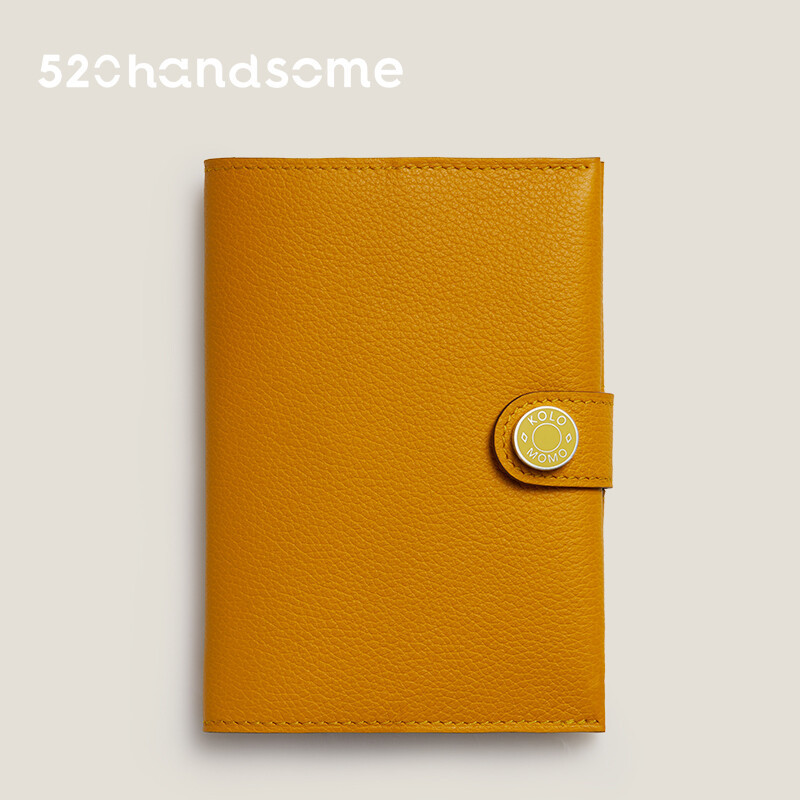 【Kolomomo Brand】Top Layer Eve Goat Leather Enamel Buckle Passport Bag Accessory Handcrafted Hand-sewn Card Holder