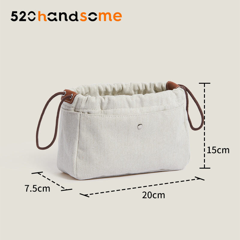  【Kolomomo Brand】Kelly 20 Inner Bag Kelly Bag Inner Pouch Satin Storage Bag Organizer Inner Lining Bag Support · NDB-20 Size