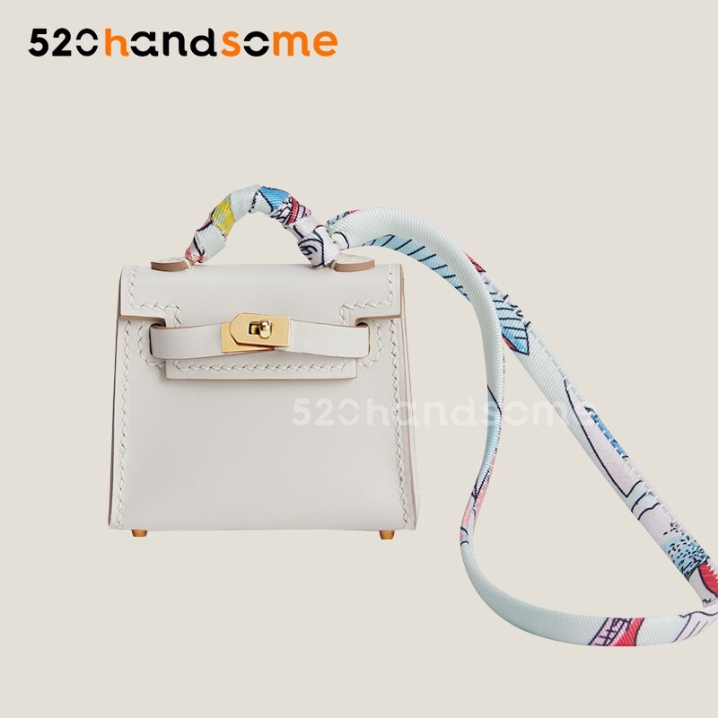 【Kolomomo Brand】 Mini Kelly * Twilly Pendant Mini Kelly Bag Car Hanging Ornament Earphone Holder 