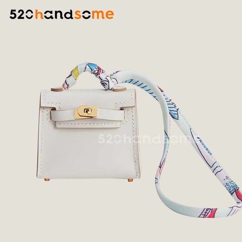 【Kolomomo Brand】 Mini Kelly * Twilly Pendant Mini Kelly Bag Car Hanging Ornament Earphone Holder