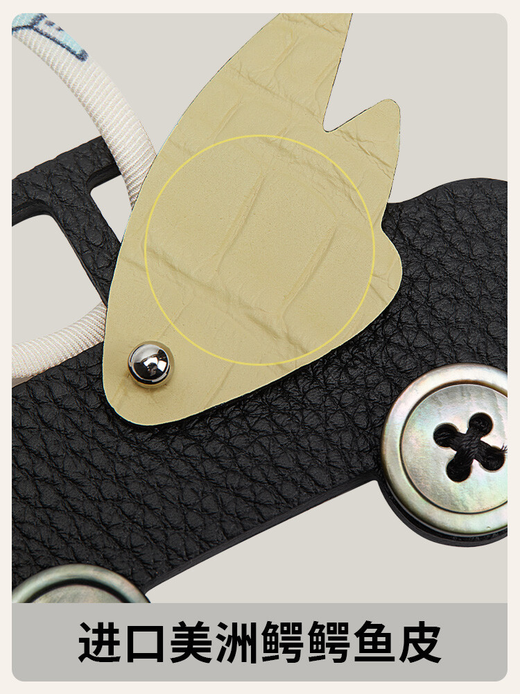 【Kolomomo Brand】Car Crocodile Leather Wings Touch Genuine Leather Bag Pendant Car Rearview Mirror Hanging Decoration Keychain