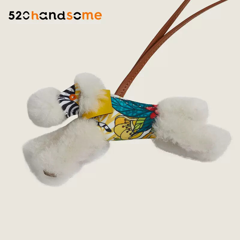 【Kolomomo Brand】 Matching Floral Doll BUDY Punk Puppy Bag Pendant Car Hanging Decoration Keychain Pendant