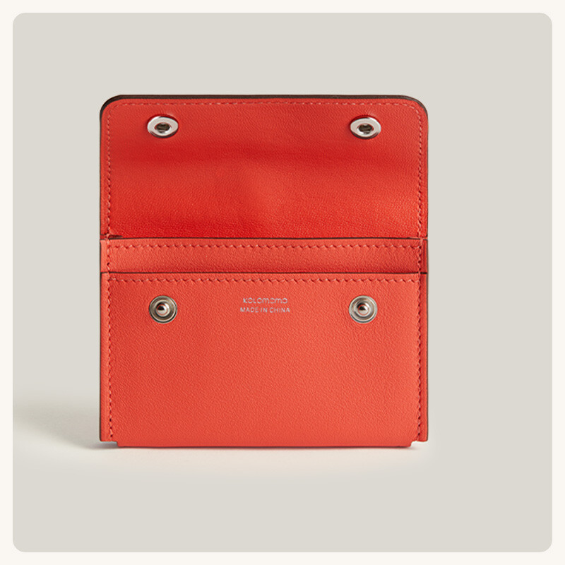 【Kolomomo Brand】Handmade Wax Thread Stitching Enamel Buckle Snap Card Holder Coin Purse Pendant 