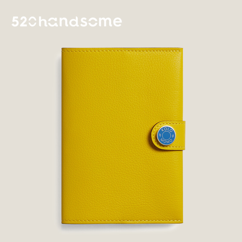【Kolomomo Brand】Top Layer Eve Goat Leather Enamel Buckle Passport Bag Accessory Handcrafted Hand-sewn Card Holder