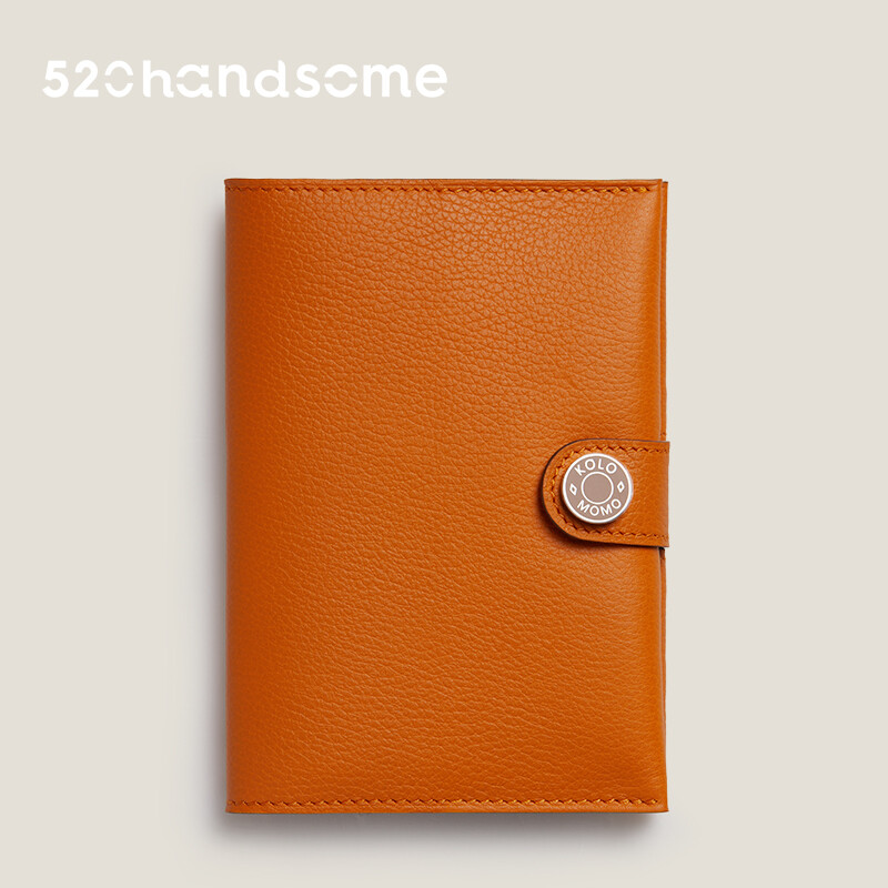 【Kolomomo Brand】Top Layer Eve Goat Leather Enamel Buckle Passport Bag Accessory Handcrafted Hand-sewn Card Holder