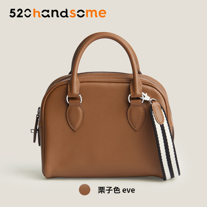 【Kolomomo Brand】 Handmade Wax range EVThread Stitching Imported Genuine Leather Bowling Ball 12Bolide MINI Women's Crossbody Bag