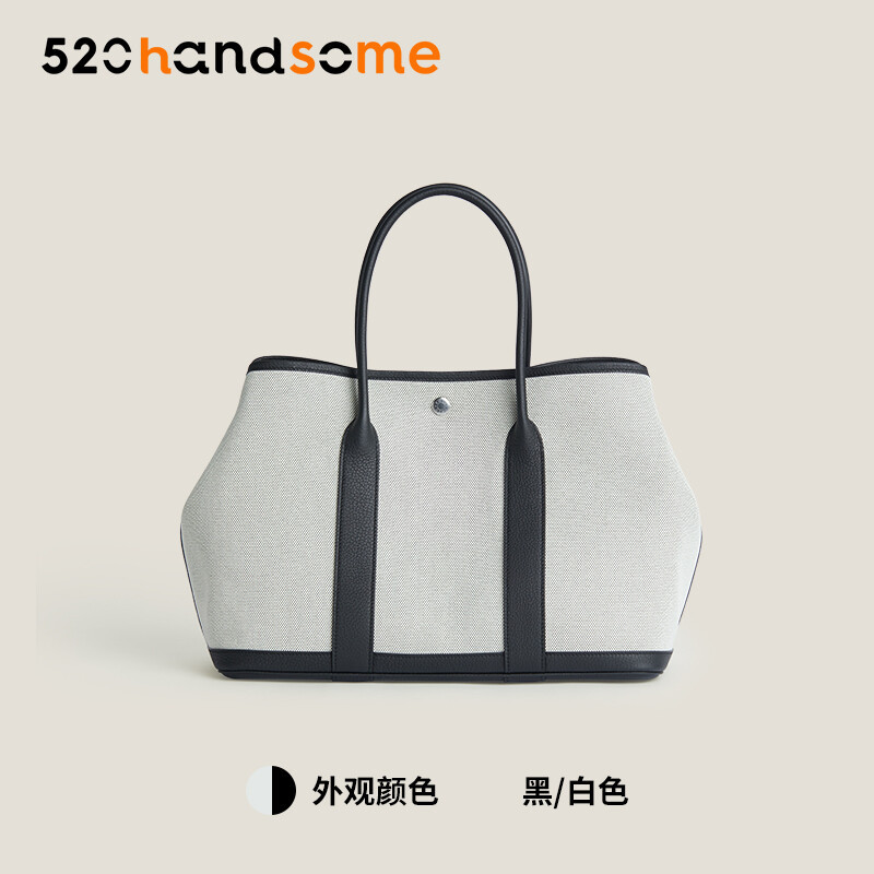 【Kolomomo Brand】 Handmade Wax Thread Canvas Garden Party Large Capacity Women's Bag Garden Bag Shoulder Handbag