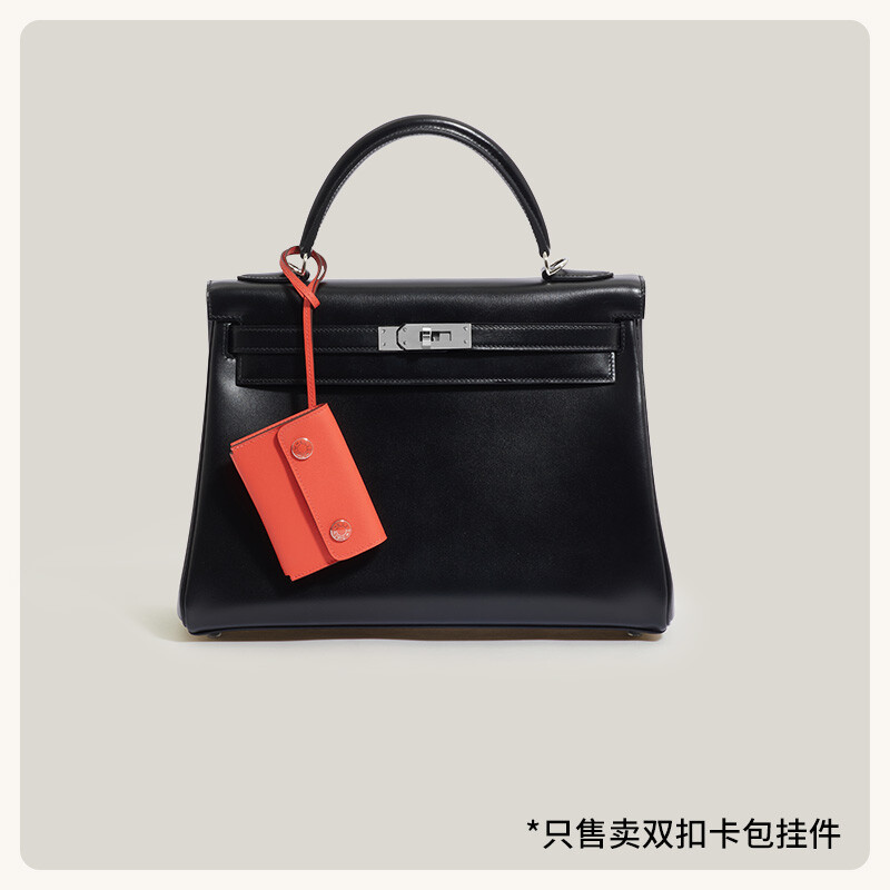 【Kolomomo Brand】Handmade Wax Thread Stitching Enamel Buckle Snap Card Holder Coin Purse Pendant