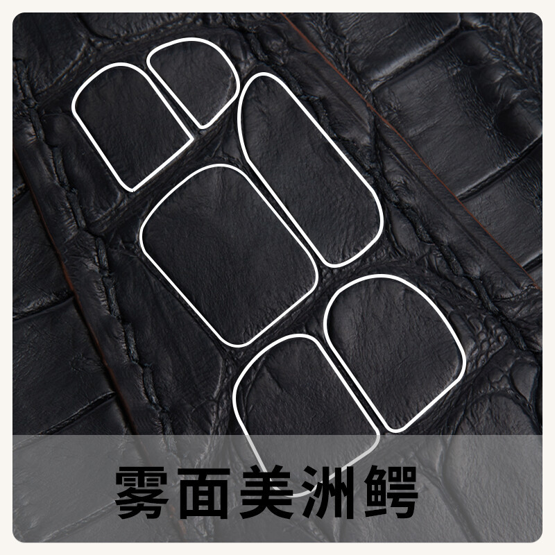 【Kolomomo Brand】 Handmade Imported Genuine Leather Crocodile Skin Reinforced Corner Keychain Pendant Decoration 