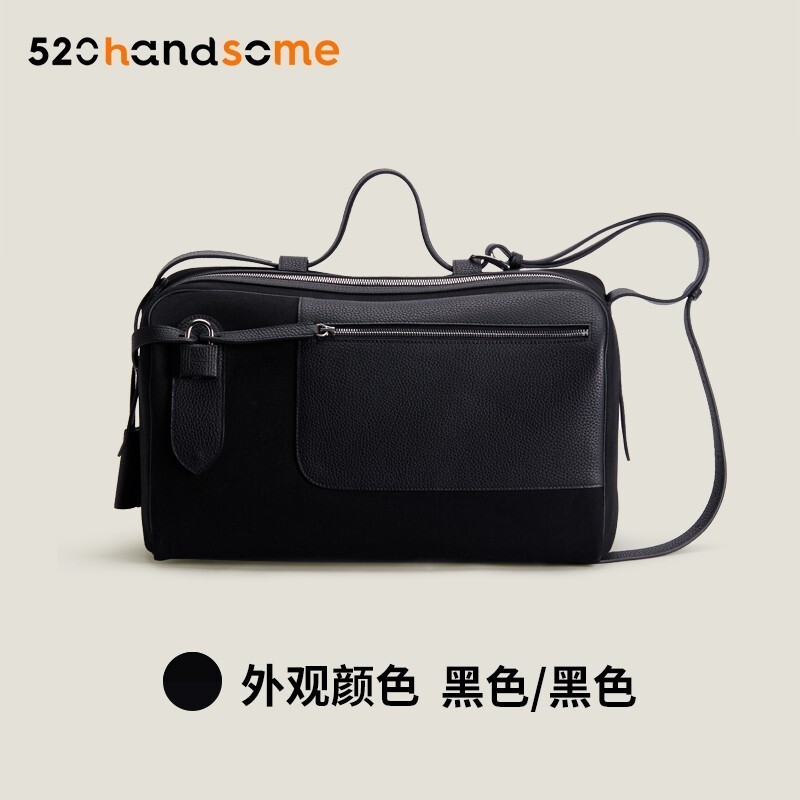 【Kolomomo Brand】NOUVEAU SAC DE WEEKEND Canvas and Leather Spliced Multi-purpose Travel Bag Single Shoulder Backpack 
