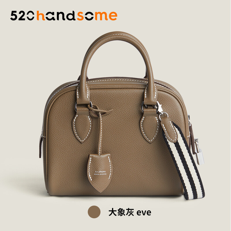 【Kolomomo Brand】 Handmade Wax range EVThread Stitching Imported Genuine Leather Bowling Ball 12Bolide MINI Women's Crossbody Bag