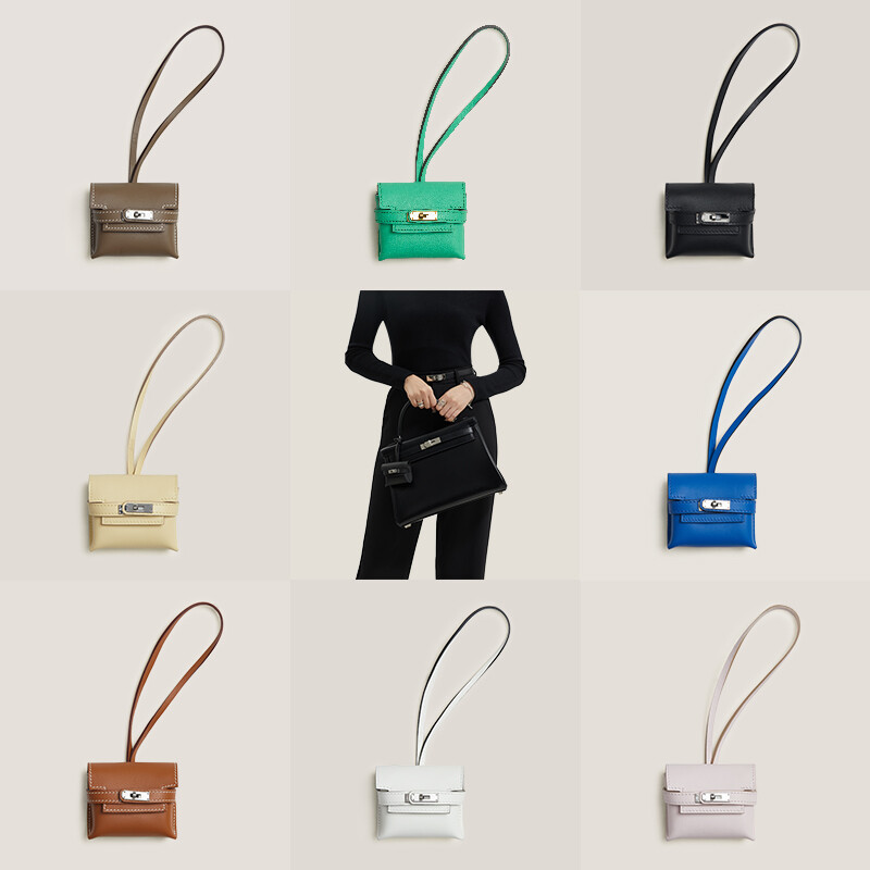 【Kolomomo Brand】Minikelly Earphone Bag Pendant Mini Bag Kelly Pendant Bluetooth Headset Protective Cover Creative Pendants