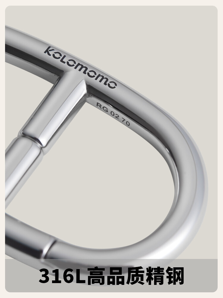【Kolomomo Brand】 Pure Handmade Stitching Pig Nose Fine Steel Buckle Two-tone Leather Multi-use Keychain Pendant Bag Pendant