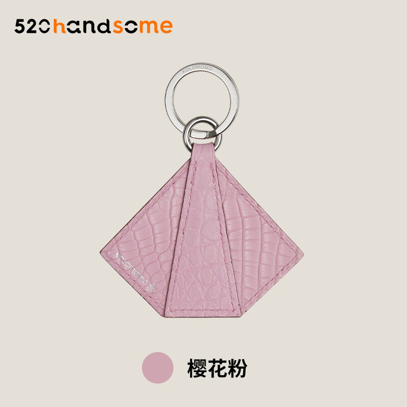 【Kolomomo Brand】 Handmade Imported Genuine Leather Crocodile Skin Reinforced Corner Keychain Pendant Decoration