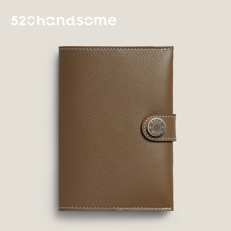 【Kolomomo Brand】Top Layer Eve Goat Leather Enamel Buckle Passport Bag Accessory Handcrafted Hand-sewn Card Holder
