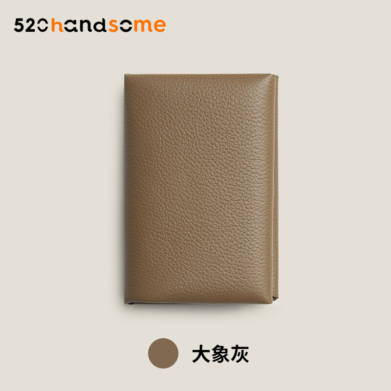 Applicable to H Calvi Solid Color Multi-Color Optional Handmade Hand-Stitched Goat Leather Bag Coin Purse Card Holder · Lemon Yellow (EP) Lining Minium Orange (EP)