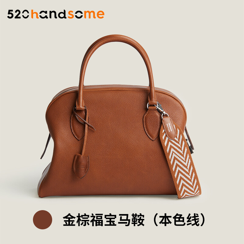 【Kolomomo Brand】 Handmade Genuine Leather Bolide Crossbody Underarm Bag Handbag Versatile Commuter Bowling Bag