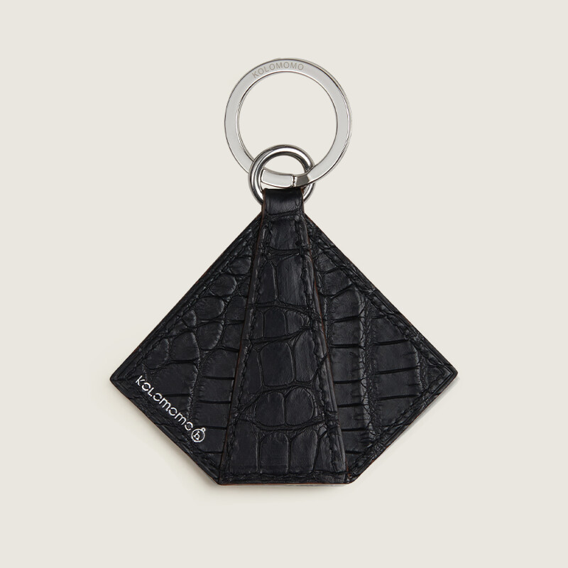 【Kolomomo Brand】 Handmade Imported Genuine Leather Crocodile Skin Reinforced Corner Keychain Pendant Decoration 