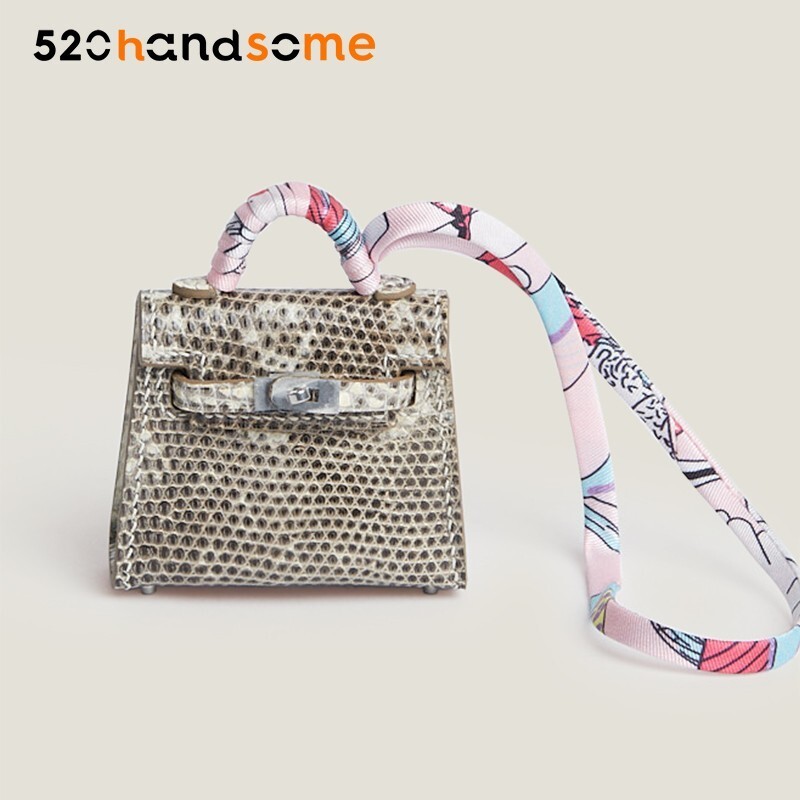 【Kolomomo Brand】 Mini Kelly * Twilly Pendant Mini Kelly Bag Car Hanging Ornament Earphone Holder 