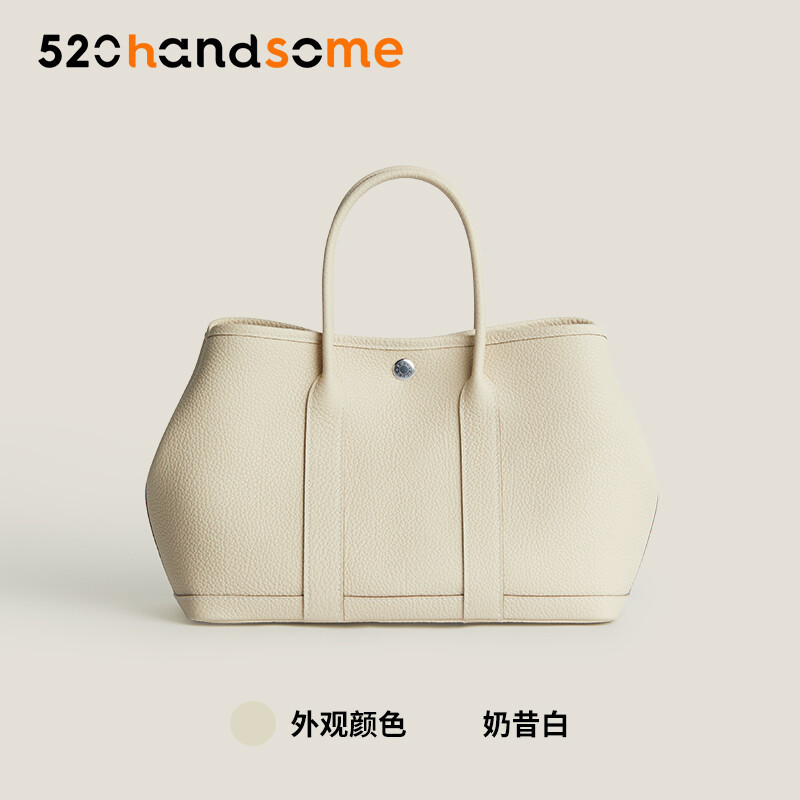【Kolomomo Brand】 Handmade Wax Thread Genuine Leather Garden Party 23 30 36 Large Capacity Women's Bag Garden Bag
