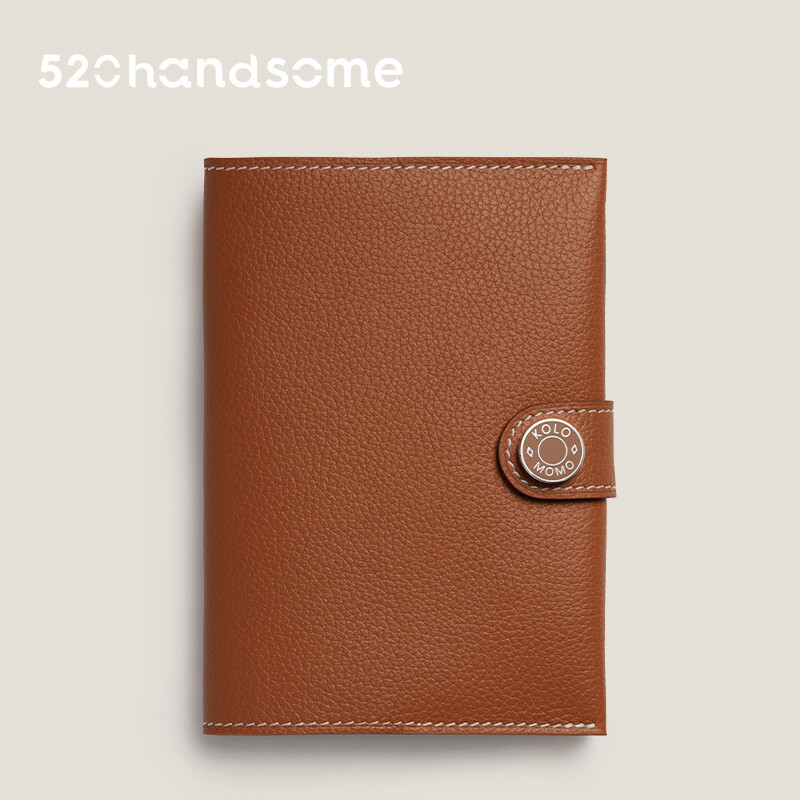 【Kolomomo Brand】Top Layer Eve Goat Leather Enamel Buckle Passport Bag Accessory Handcrafted Hand-sewn Card Holder