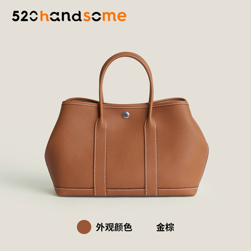 【Kolomomo Brand】 Handmade Wax Thread Genuine Leather Garden Party 23 30 36 Large Capacity Women's Bag Garden Bag 