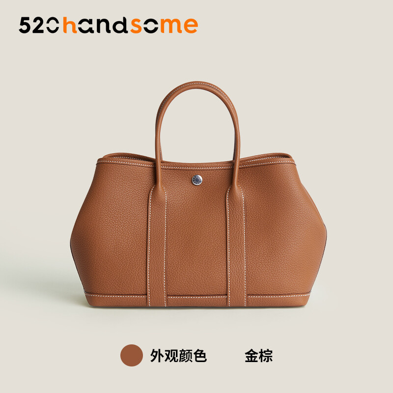 【Kolomomo Brand】 Handmade Wax Thread Genuine Leather Garden Party 23 30 36 Large Capacity Women's Bag Garden Bag 