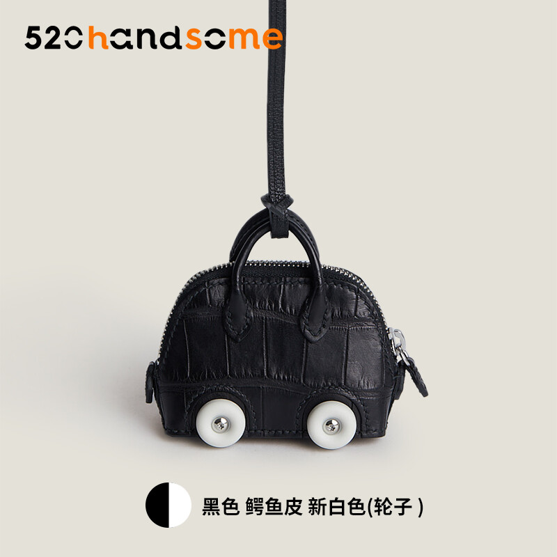 【Kolomomo Brand】Bowling Ball Pendant BOLIDE ON WHEELS CHARM · BLQ Small Pendant/Electric Blue BOX Leather * Classic Orange (Wheels)