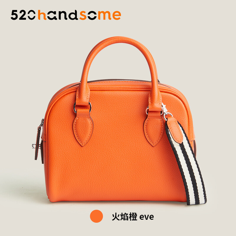 【Kolomomo Brand】 Handmade Wax range EVThread Stitching Imported Genuine Leather Bowling Ball 12Bolide MINI Women's Crossbody Bag