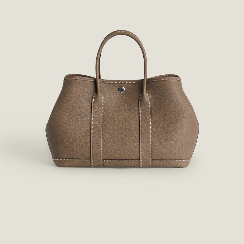 【Kolomomo Brand】 Handmade Wax Thread Genuine Leather Garden Party 23 30 36 Large Capacity Women's Bag Garden Bag 