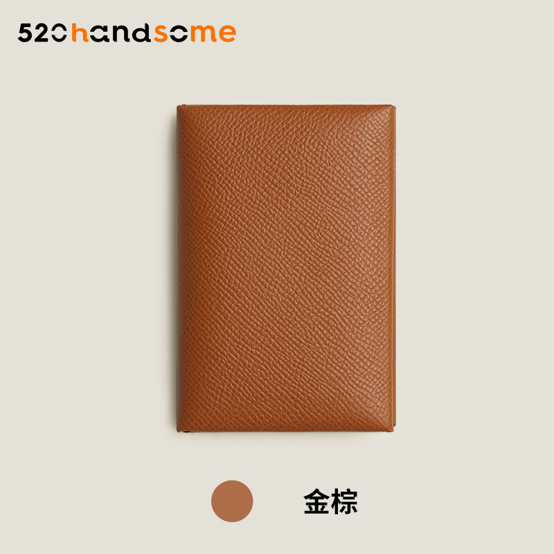 Applicable to H Calvi Solid Color Multi-Color Optional Handmade Hand-Stitched Goat Leather Bag Coin Purse Card Holder · Lemon Yellow (EP) Lining Minium Orange (EP)