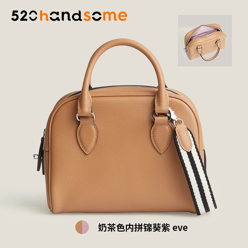 【Kolomomo Brand】 Handmade Wax range EVThread Stitching Imported Genuine Leather Bowling Ball 12Bolide MINI Women's Crossbody Bag 