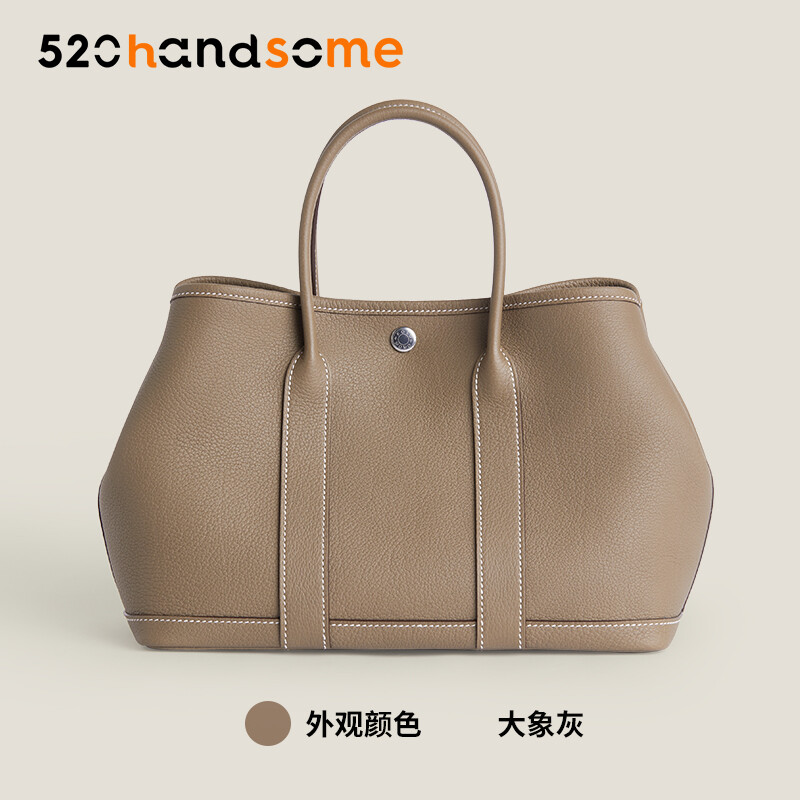 【Kolomomo Brand】 Handmade Wax Thread Genuine Leather Garden Party 23 30 36 Large Capacity Women's Bag Garden Bag 