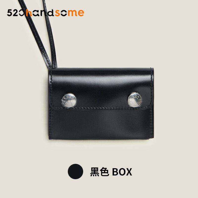 【Kolomomo Brand】Handmade Wax Thread Stitching Enamel Buckle Snap Card Holder Coin Purse Pendant 