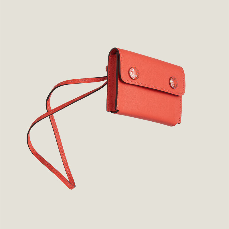 【Kolomomo Brand】Handmade Wax Thread Stitching Enamel Buckle Snap Card Holder Coin Purse Pendant