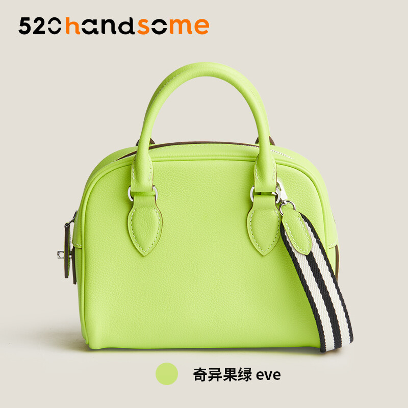 【Kolomomo Brand】 Handmade Wax range EVThread Stitching Imported Genuine Leather Bowling Ball 12Bolide MINI Women's Crossbody Bag 