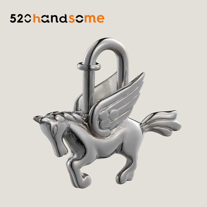 【Kolomomo Brand】Animal Lock Pendant Hippo Pegasus Rotating Pegasus Elephant Love Lock Head Platinum Kelly Vegetable Basket Ornaments