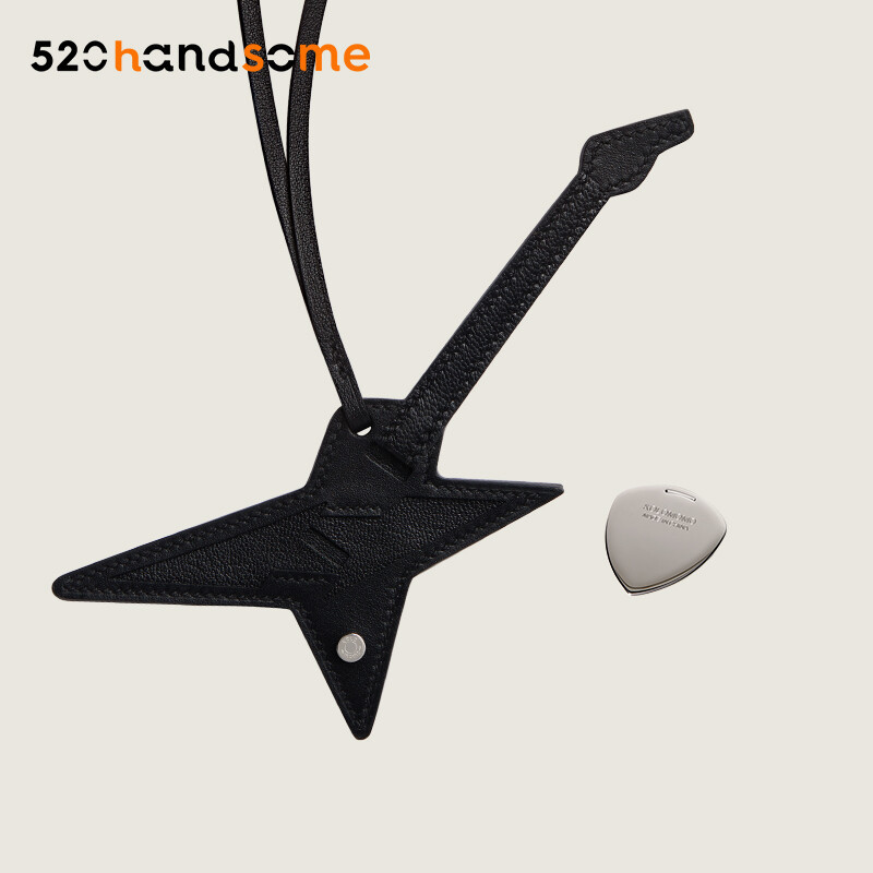 【Kolomomo Brand】Suitable for Bag Charms Imported Genuine Leather Rock Mixed Leather Pendant Car Hanging Decoration with Stainless Steel Pick