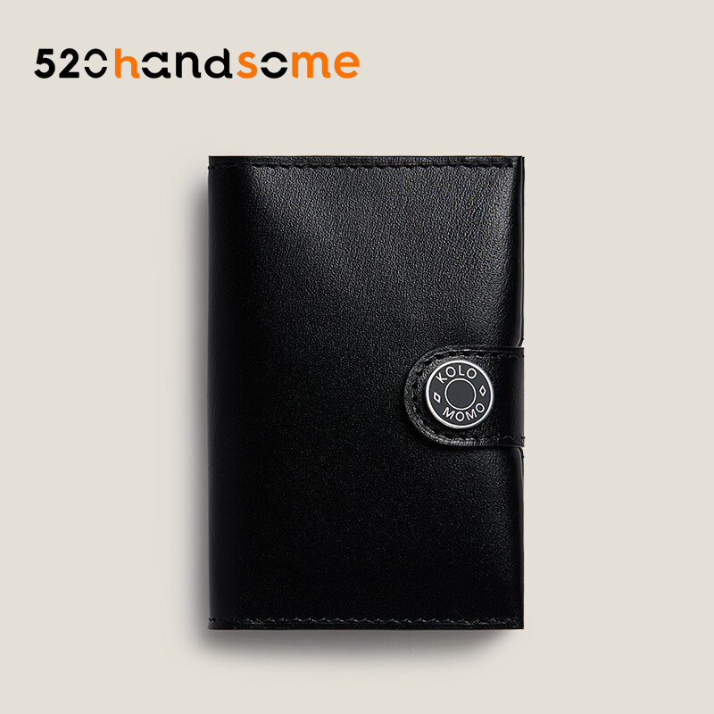【Kolomomo Brand】Top Layer Eve Goat Leather Enamel Buckle Passport Bag Accessory Handcrafted Hand-sewn Card Holder