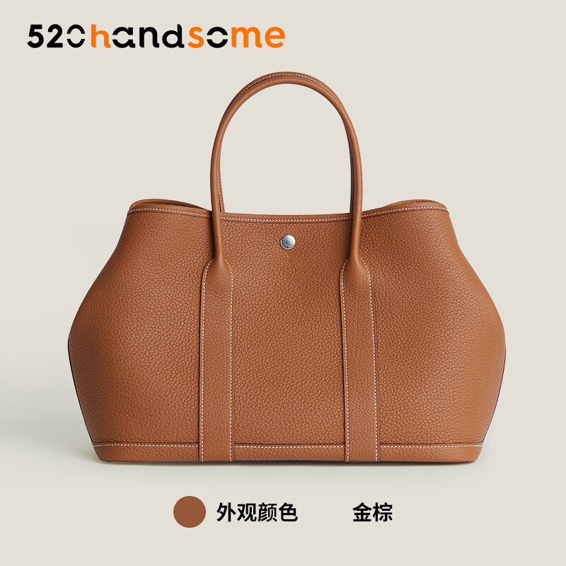 【Kolomomo Brand】 Handmade Wax Thread Genuine Leather Garden Party 23 30 36 Large Capacity Women's Bag Garden Bag 
