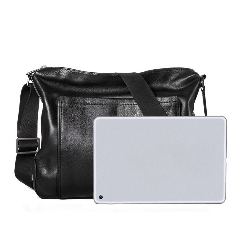 Men's Large-Capacity Cowhide Business & Casual Shoulder/Crossbody Bag