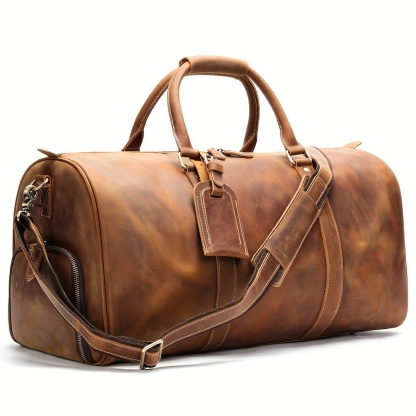 Men's Genuine Leather Handbag, Crazy Horse Leather Tote Bag