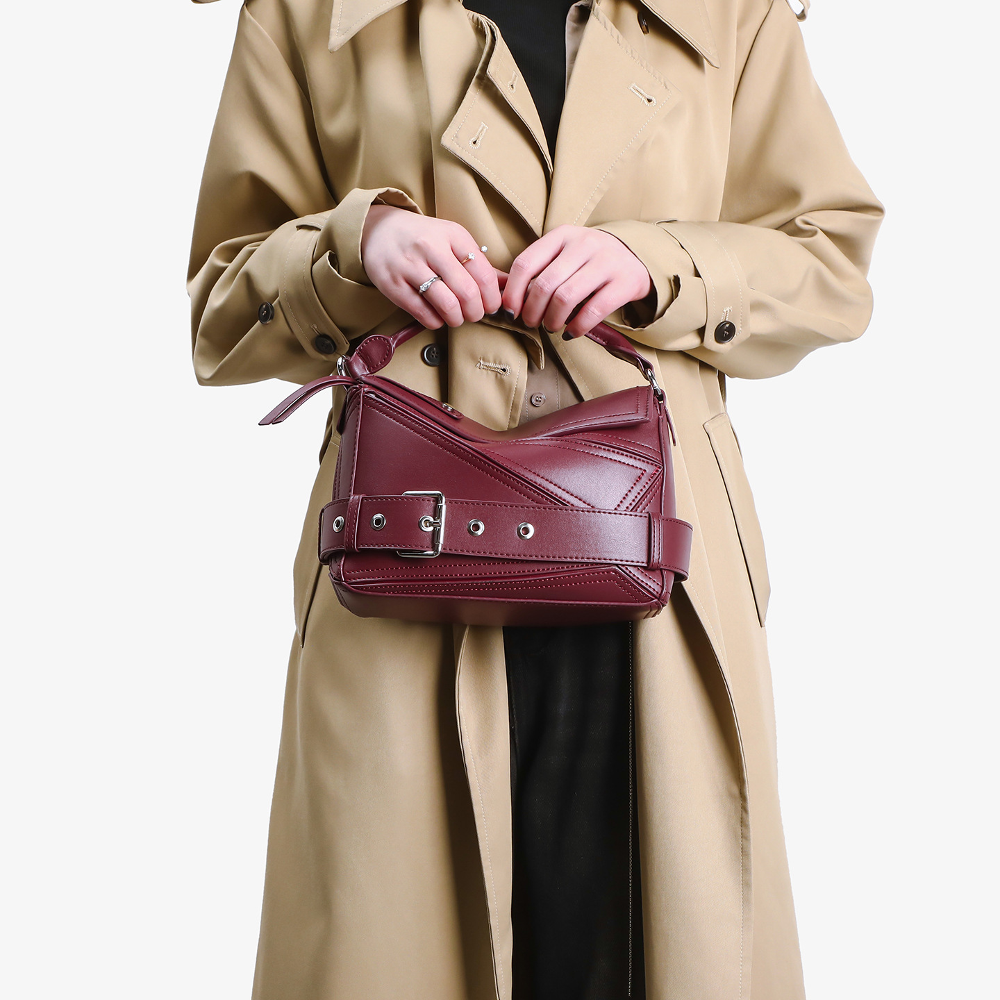 Geometric Line Motorcycle Bag