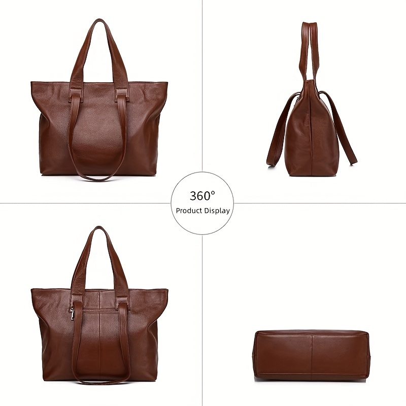 Authentic Leather Tote for Ladies - Spacious Design