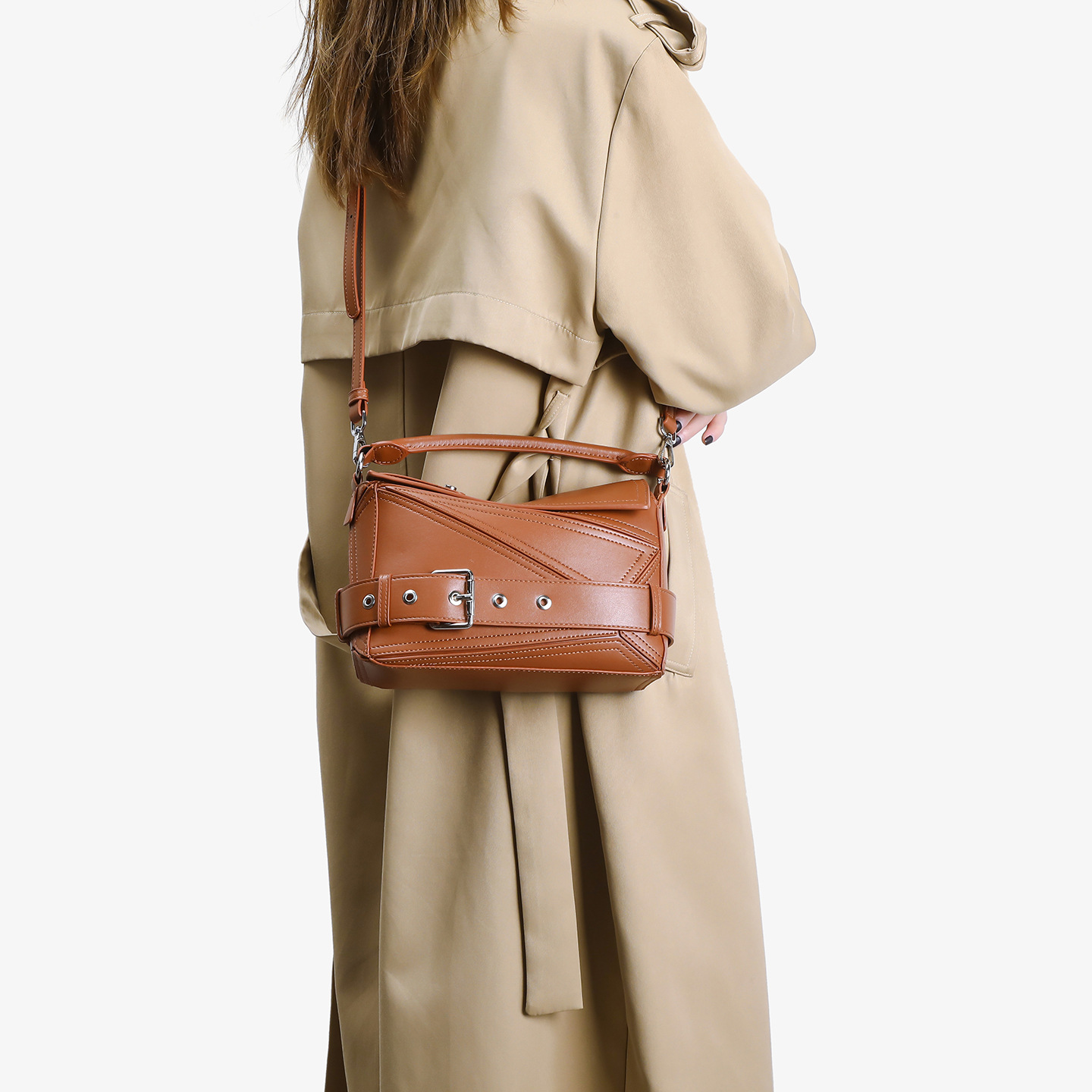 Geometric Line Motorcycle Bag