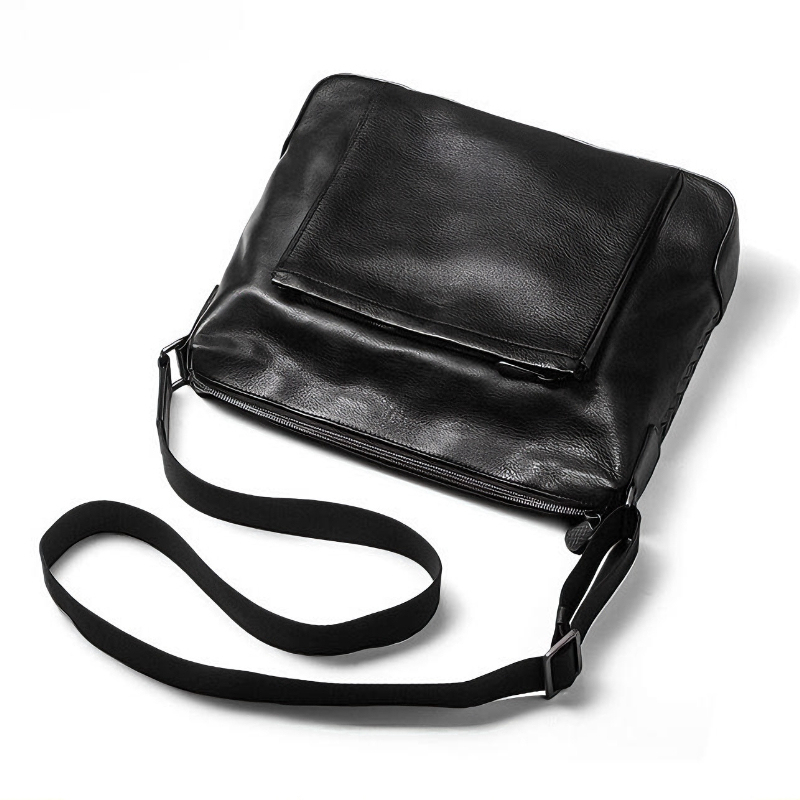 Men's Large-Capacity Cowhide Business & Casual Shoulder/Crossbody Bag