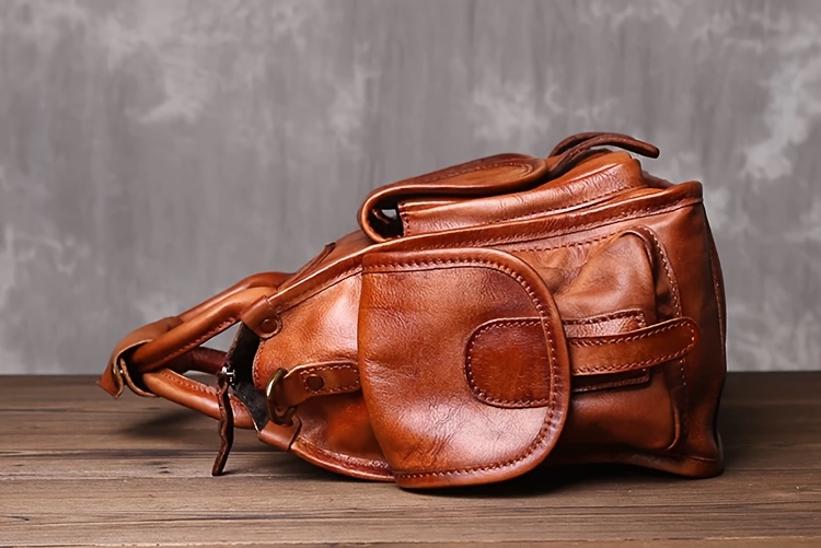 Large Capacity Genuine Leather Travel Bag for Men