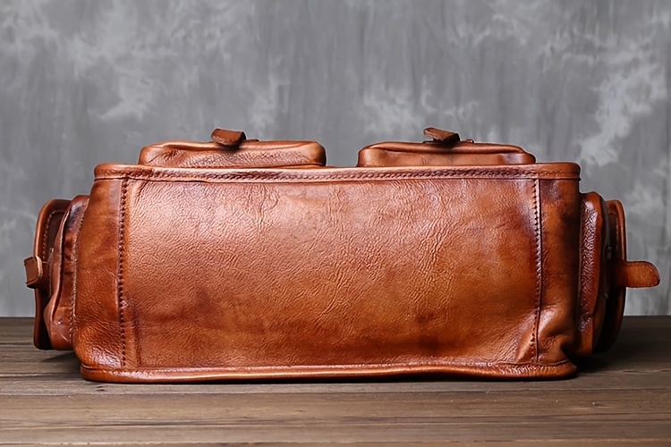Large Capacity Genuine Leather Travel Bag for Men
