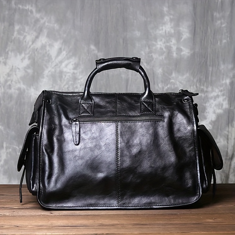 Large Capacity Genuine Leather Travel Bag for Men