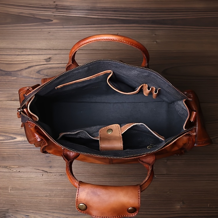 Large Capacity Genuine Leather Travel Bag for Men